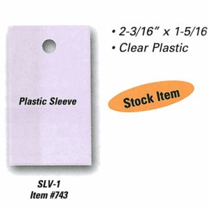 Vehicle Stock Numbers Plastic Sleeve