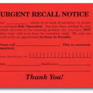 Urgent Recall Notice