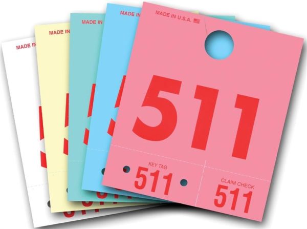 Colored Dispatch Numbers Key Tags